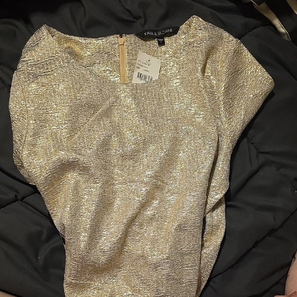 Kaya & Sloan Gold Sparkle Dress